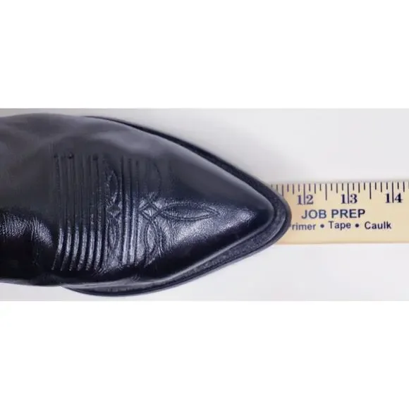 Vtg. TONY LAMA Western Cowboy Boots Black Leather 6711 Men's 9 EE *NOT WIDE* - Picture 12 of 16